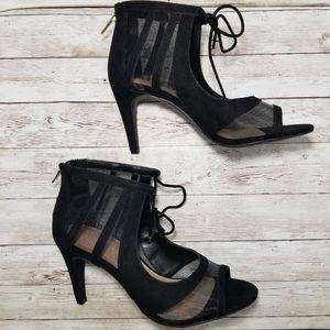 Kelly & Katie Black Mesh Heels NWB